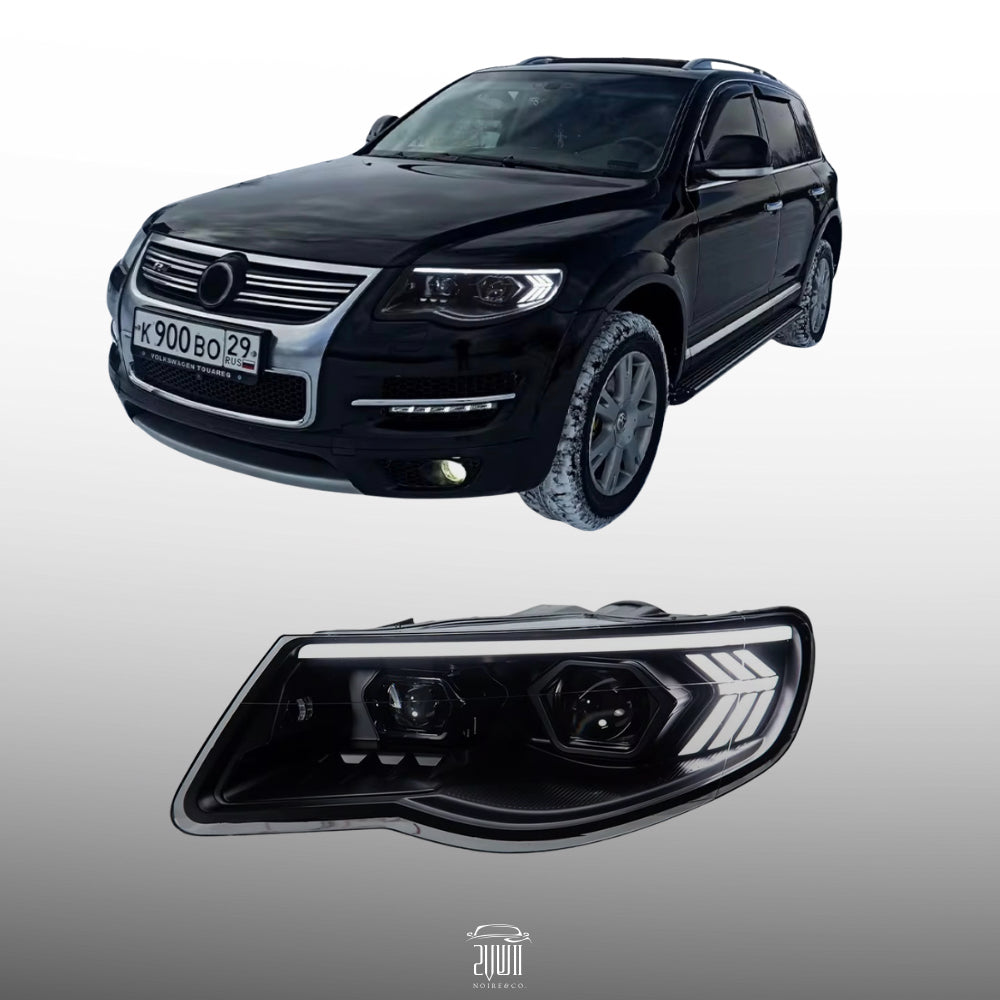 VW Touareg LED Headlights (2007–2010) – DRL, Dynamic Turn Signal & Projector Lens Upgrade