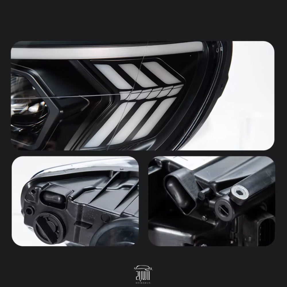 VW Touareg LED Headlights (2007–2010) – DRL, Dynamic Turn Signal & Projector Lens Upgrade
