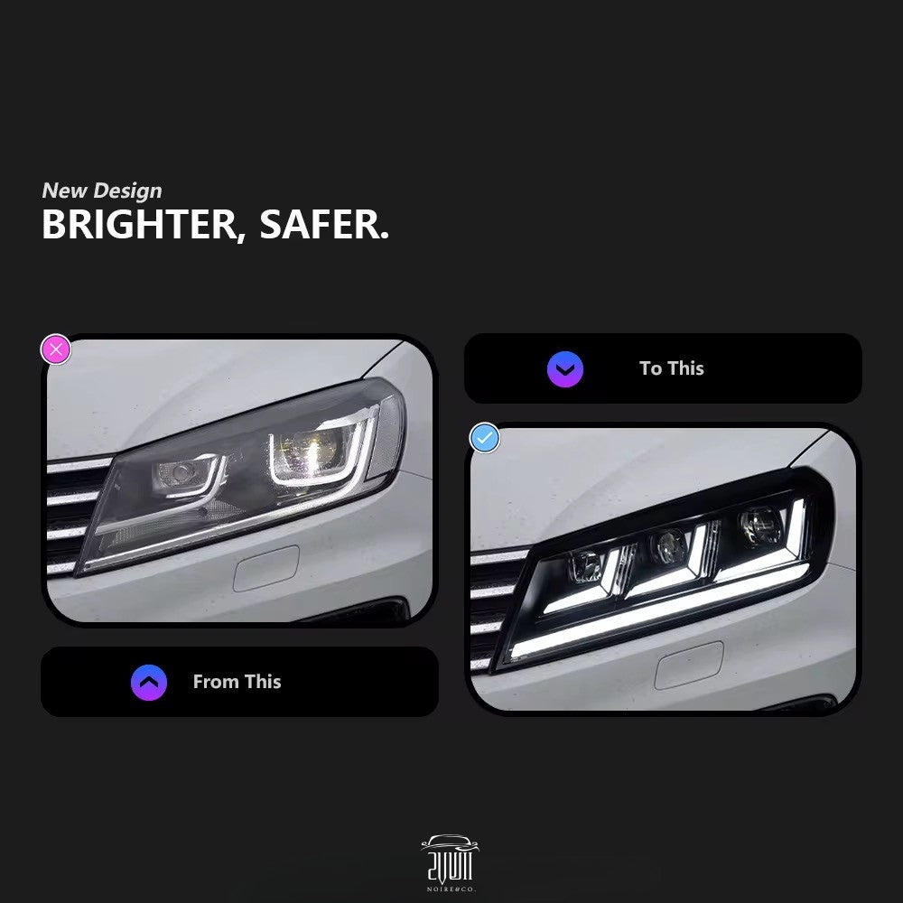 Premium LED Front Headlights for Volkswagen Touareg (2014–2019)