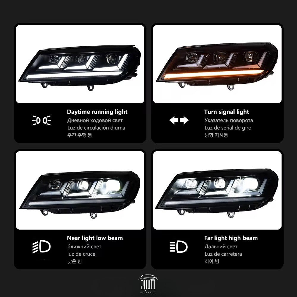 Premium LED Front Headlights for Volkswagen Touareg (2014–2019)