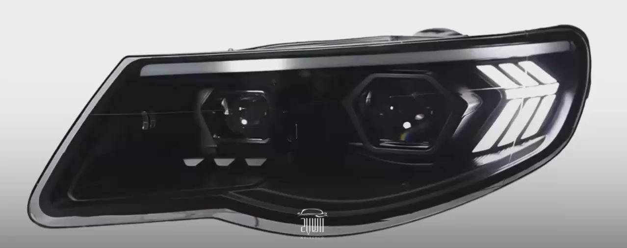 VW Touareg LED Headlights (2007–2010) – DRL, Dynamic Turn Signal & Projector Lens Upgrade